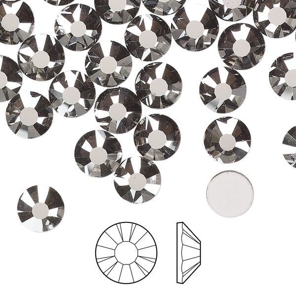 Flat back 144pk crystal Biarritz foil back, Preciosa MAXIMA Czech crystal rhinestone 7.069-7.272mm chaton rose round SS34 image number 0