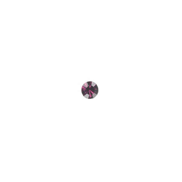 Chaton, glass rhinestone, amethyst purple, foil back, 4-4.1mm faceted round, PP32. Sold per pkg of 48. image number 0