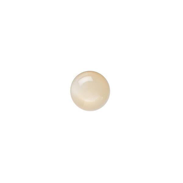 Peach moonstone 1pkg10, hand-cut calibrated round cab natural 8mm image number 0