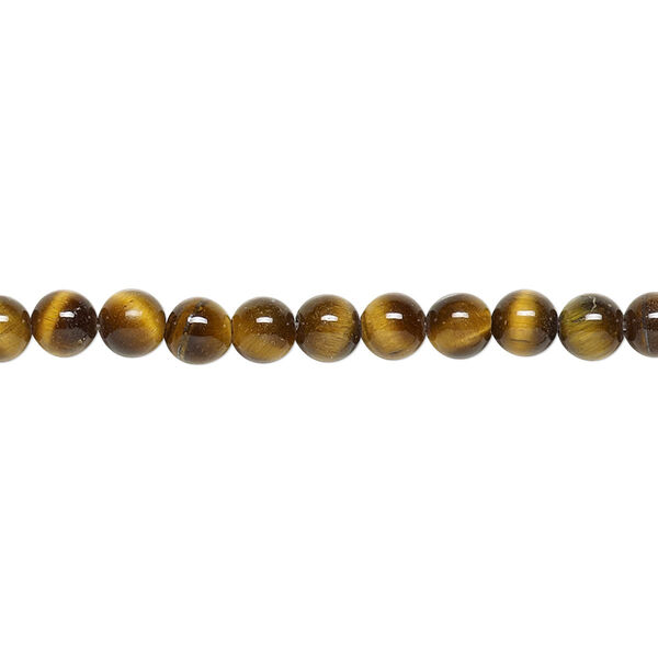 Tigereye 1pkg1, round bead natural 15.5-16 inch 4mm image number 0