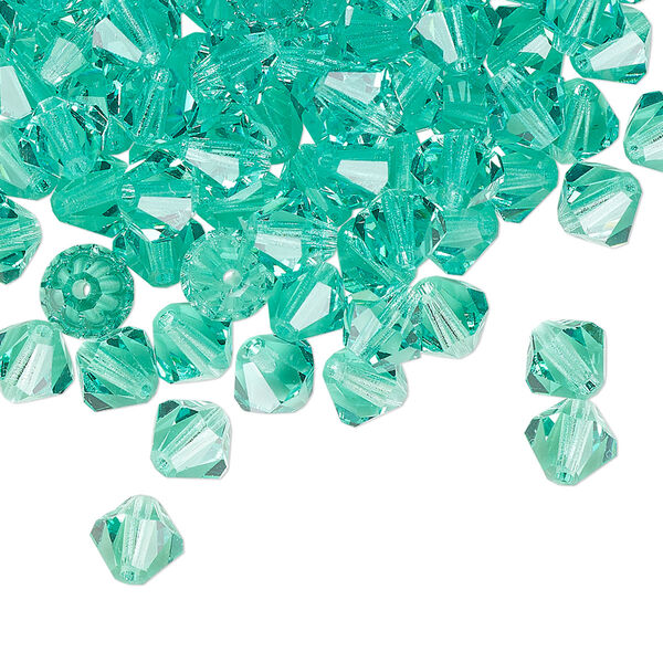 Bead 144pk Caribbean Sea, Preciosa Czech crystal 6mm bicone image number 0
