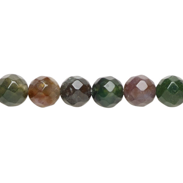 Fancy jasper 1pkg1, faceted round bead natural 15.5-16 inch 8mm image number 0