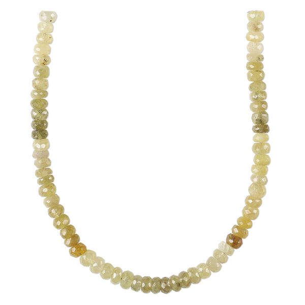 Grossularite garnet 1pkg1, hand-cut faceted rondelle bead natural 8 inch 5x3mm-6x4mm image number 0