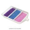 Funnel tray, plastic, white, pk/1, 8-1/5 x 6 x 1 inch rectangle with 11mm funnel tube and pop-off cap. image number 0