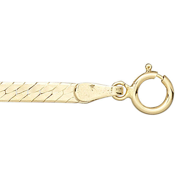 Chain, 14Kt gold-filled, 2.5mm herringbone, 18 inches with springring clasp. Sold individually. image number 0