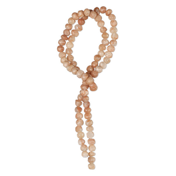 Sunstone 1pkg1, hand-cut tumbled faceted rondelle bead natural 14 inch 4x3mm-5x4mm image number 0