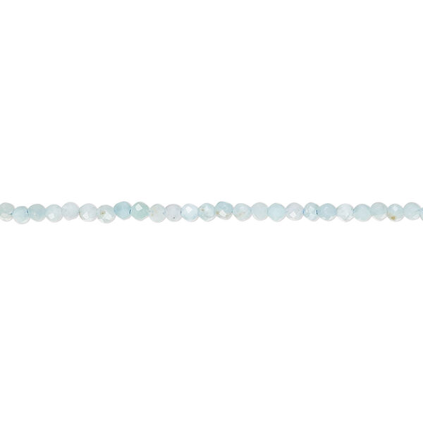 Larimar 1pkg1, hand-cut faceted round bead natural B grade, 15.5-16 inch 2mm image number 0
