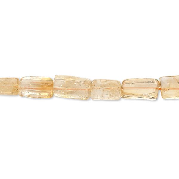 Citrine 1pkg1, hand-cut flat rectangle bead 13 inch 5x4 -8x5mm image number 0