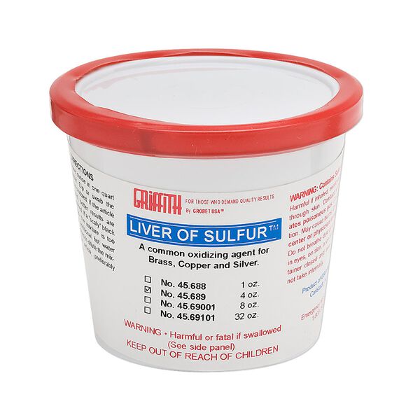Oxidizer, Griffith Liver of Sulfur™, pkg/4-ounce container (45.689). image number 0