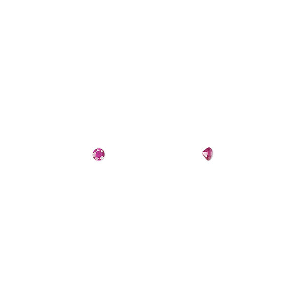 Ruby 1pkg2, hand-cut faceted round gem 1.75mm image number 0