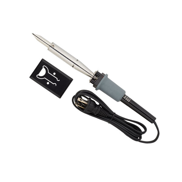 Soldering iron 1pkg1 rubber / steel, 120 volt / 60HTZ / 80 watt, 9.75 x 1.25 inches, chrome plate black and silver image number 0