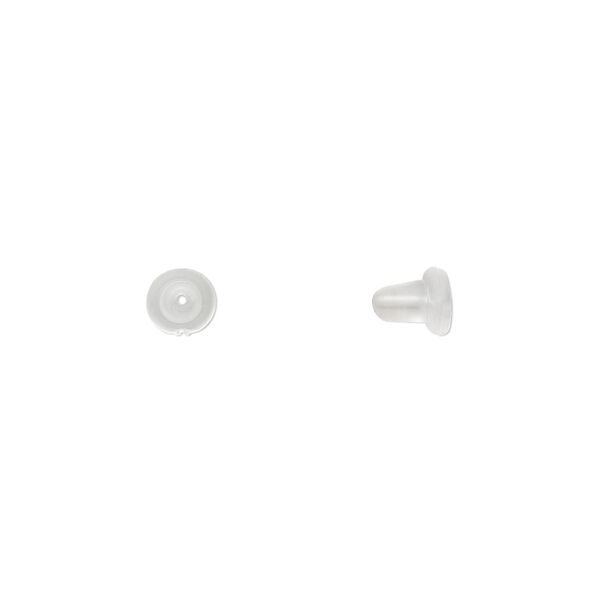 Earnut 1pkg1000, 6x5mm, rubber clear 500 pair image number 0
