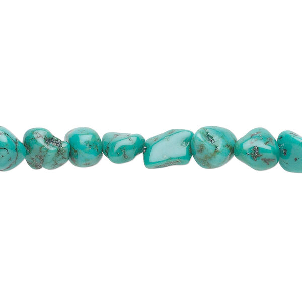 Turquoise 1pkg1, pebble bead 15.5-16 inch medium image number 0