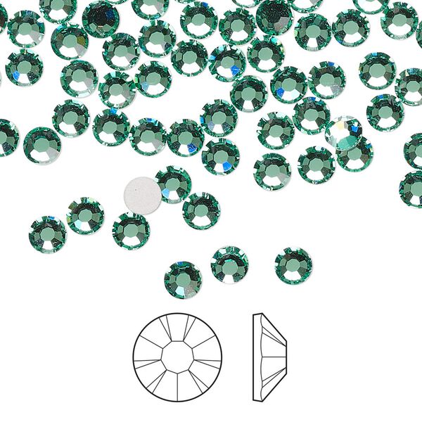 Flat back 144pk Caribbean Sea foil back, Preciosa MAXIMA Czech crystal rhinestone 3.8-4mm chaton rose round SS16 image number 0
