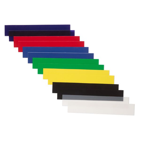 Slats, acrylic, assorted colors, 6 inches. Sold per 14-piece set. image number 0
