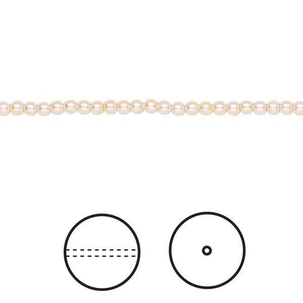 Pearl 1000pk peach, Swarovski® 2mm round 5810 image number 0