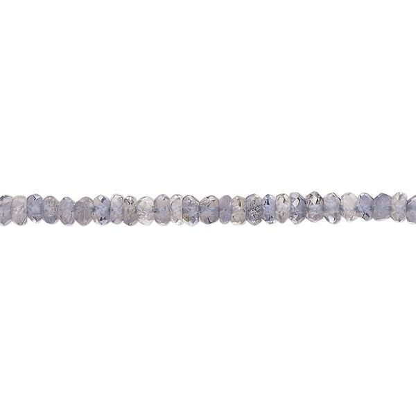 Iolite 1pkg1, hand-cut faceted rondelle bead natural 13 inch 3x1mm-4x3mm image number 0