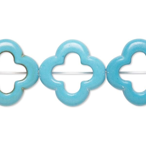 Magnesite 1pkg1, puffed modified open round bead 15 inch 20x19mm-20x20mm image number 0