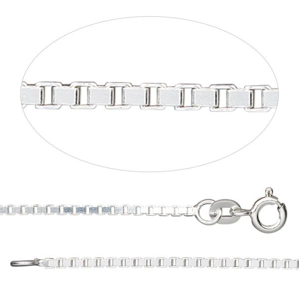 Chain, sterling silver, 1.4mm Venetian box, 36 inches. Sold individually. image number 0