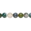Moss agate 1pkg1, round bead natural 15.5-16 inch 8mm image number 0