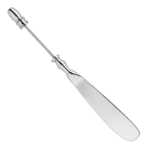 Butter knife, chrome-plated steel, 6-1/2 x 1/2 inch with secure twist-off end. Sold individually. image number 0