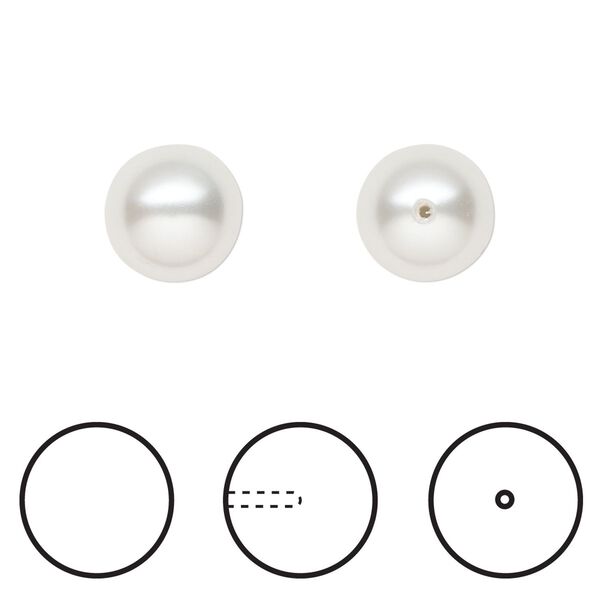 Pearl 4pk moonlight, Crystal Passions® 10mm round 5818 image number 0