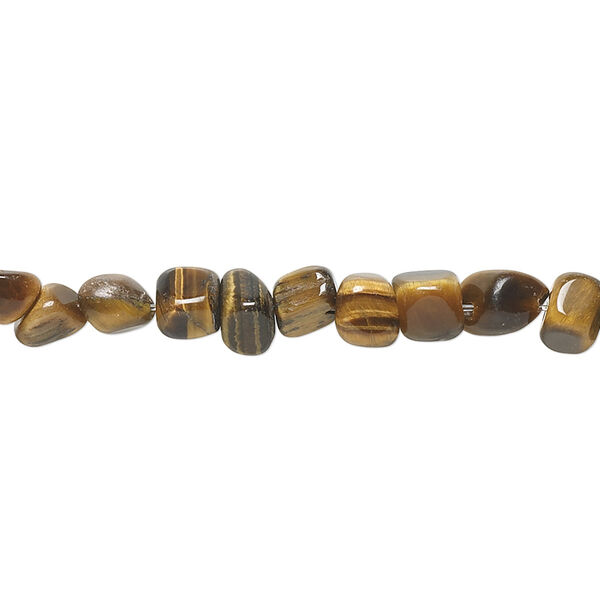 Tigereye 1pkg1, pebble bead natural 15.5-16 inch small image number 0