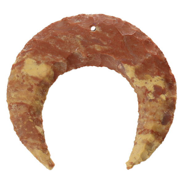 Fancy jasper 1pkg1, hand-knapped naja moon focal natural 48x44mm-50x46mm image number 0