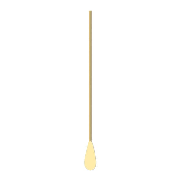 Paddle pin, gold-plated brass, 1-1/2 inch teardrop style, 22 gauge. Sold per pkg of 100. image number 0