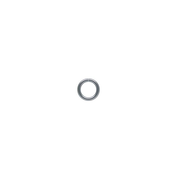 Jump ring, gunmetal-plated brass, 5.5mm round, 4mm inside diameter, 20 gauge. Sold per pkg of 1,000. image number 0