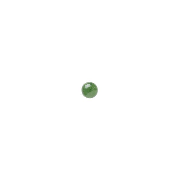 Nephrite jade 1pkg2, calibrated round cab natural 8mm image number 0