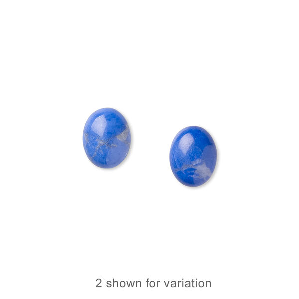 Howlite 1pkg10, calibrated oval cab 9x7mm image number 0