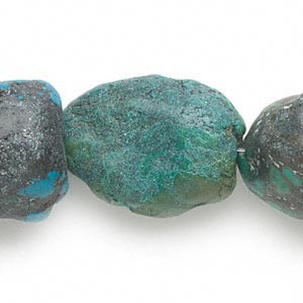 Turquoise / resin 1pkg1, nugget bead 15 inch extra-large image number 0