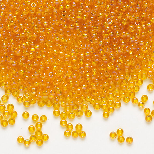 Seed bead, Preciosa Ornela Czech glass, pkg/50g, #11 rocaille, translucent rainbow hyacinth, (81060). image number 0