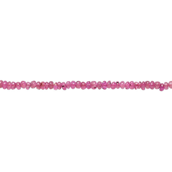 Ruby 1pkg1, hand-cut rondelle bead 6 inch 2x1mm-2x2mm image number 0
