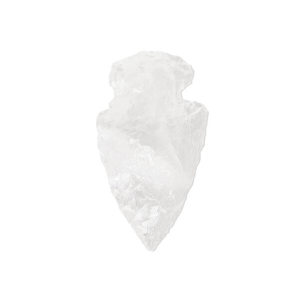 Quartz crystal 1pkg1, hand-knapped undrilled arrowhead focal natural 26x15mm-32x19mm image number 0