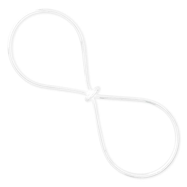 Bail, donut, sterling silver, 53x20mm wire with loop, 24mm grip length. Sold per pkg of 2. image number 0