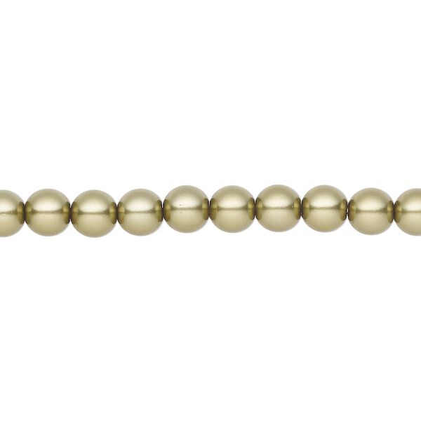Pearl 500pk light green, Preciosa Czech crystal 5mm round image number 0
