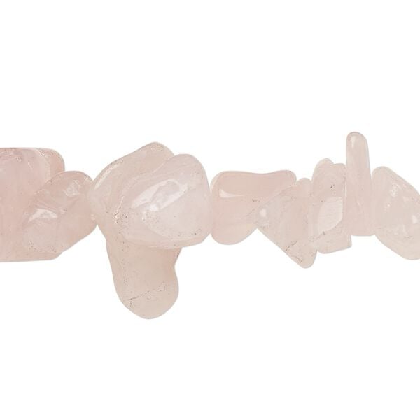 Rose quartz 1pkg1, chip bead 15 inch large image number 0