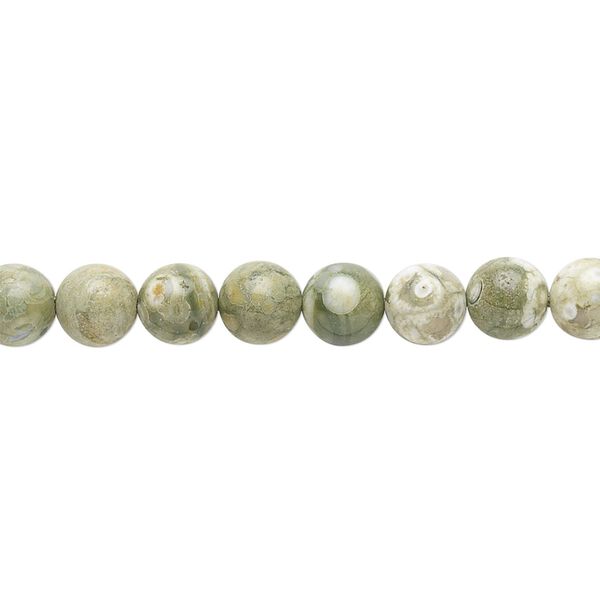 Rhyolite 1pkg1, round bead natural 15.5-16 inch 6mm image number 0
