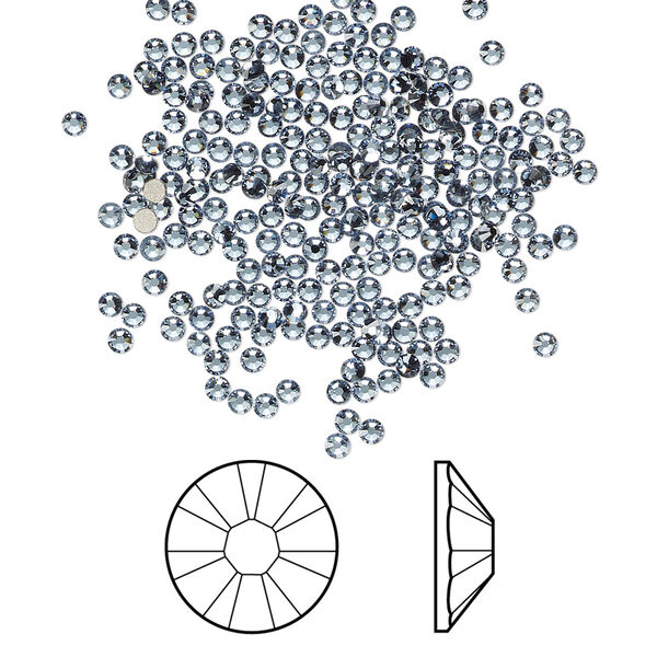 Flat back 144pk denim blue foil back, Crystal Passions® 1.7-1.9mm rose round SS5 2058 image number 0