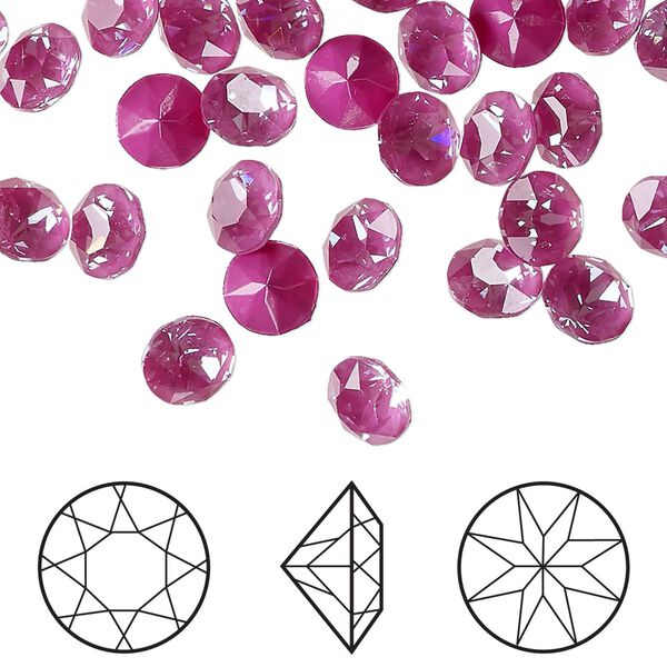 Chaton 288pk crystal orchid ignite LacquerPRO, Swarovski® 6.14-6.32mm round SS29 1088 image number 0