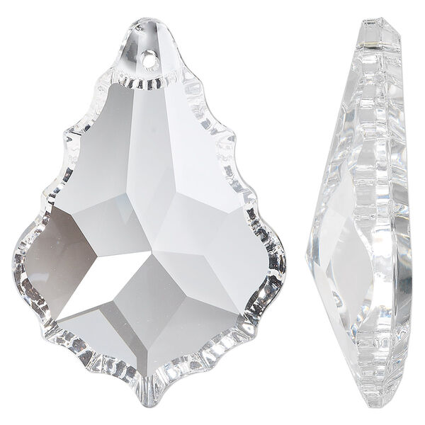 Suncatcher 1pk clear, Asfour Crystal 50x35mm top-drilled faceted baroque image number 0