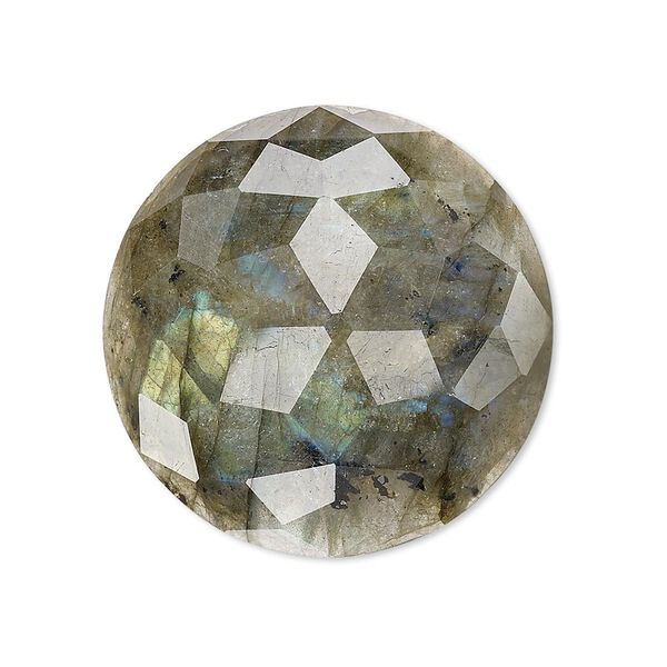 Labradorite 1pkg1, calibrated cube-cut round cab natural 30mm image number 0