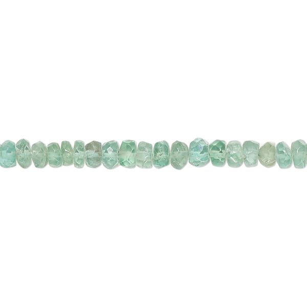 Apatite 1pkg1, hand-cut faceted rondelle bead natural 13 inch 3x2mm-5x4mm image number 0