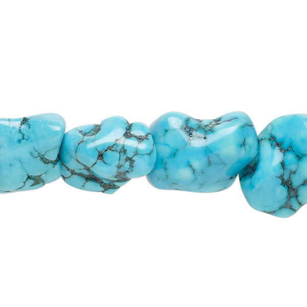 Turquoise / magnesite / resin 1pkg1, nugget 15 inch small to large image number 0