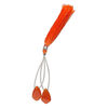 Carnelian 1pkg2, hand-cut top-drilled puffed kite bead 17x10mm image number 1