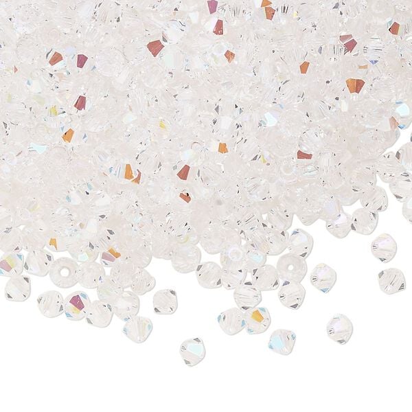 Bead 1440pk crystal glitter, Preciosa Czech crystal 3mm bicone image number 0
