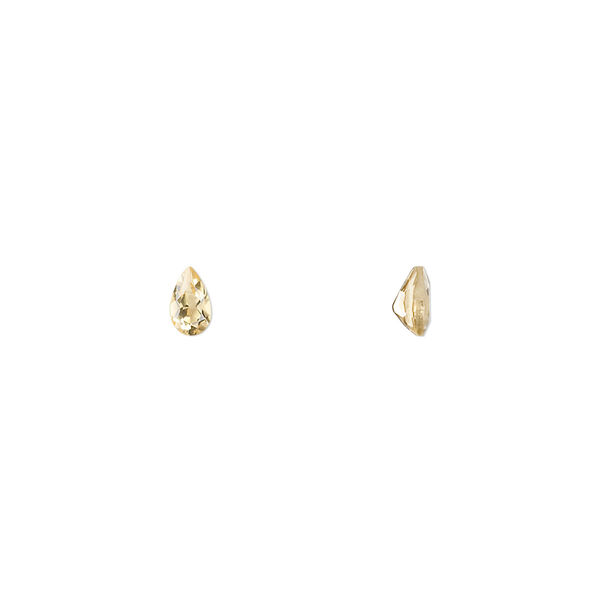 Citrine 1pkg4, hand-cut faceted pear gem 5x3mm image number 0
