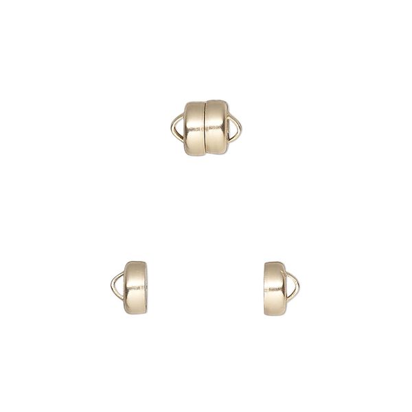 Clasp, Mag-Lok®, magnetic, 14Kt gold-filled, 5.9x4.8mm barrel. Sold individually. image number 0
